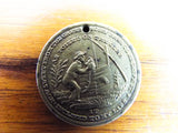 Antique Religious Old Oaken Bucket Temperance Medal