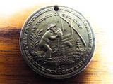 Antique Religious Old Oaken Bucket Temperance Medal