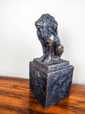 Pair of Vintage Addotta Bronze Lion Sculpture Statue Figural Bookends by Hamilton Studios