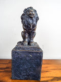 Pair of Vintage Addotta Bronze Lion Sculpture Statue Figural Bookends by Hamilton Studios