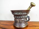 Antique 17th Century Flemish Pestle & Bronze Mortar 1638 Henryck Horst Me Fecyt Ad