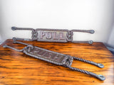 Antique Huge Bronze Pair of Nautical Pull Push Door Handles