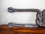 Antique Huge Bronze Pair of Nautical Pull Push Door Handles