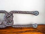 Antique Huge Bronze Pair of Nautical Pull Push Door Handles