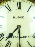 Antique English 1900s George Mudge Oak Wall Clock 420 Edgware Road