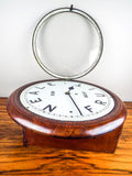 Antique English Mahogany Cased Neale Fruit Market Wall Clock