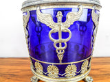 Antique Medical Apothecary Caduceus Blue Cobalt Glass Chemist Jar - Yesteryear Essentials
 - 7