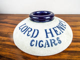 Rare Vintage Advertising Lord Henry Cigars Stoneware Ceramic Match Holder