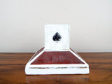 Vintage Playing Card Ceramic Match Holder