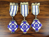 Vintage Sterling Silver Temperance Order of Rechabites IOR Medal Display