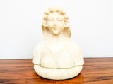 Vintage Miniature Alabaster Female Bust Sculpture