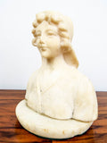 Vintage Miniature Alabaster Female Bust Sculpture