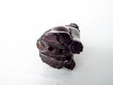 Japanese Boxwood Netsuke Elephant Carved Figurine 2" Statue