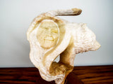 1989 Kathy Whitman Elk Woman Alabaster Sculpture (b. 1952 AZ)