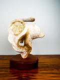 1989 Kathy Whitman Elk Woman Alabaster Sculpture (b. 1952 AZ)