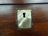 Antique Victorian Jewelry Wooden Box Safe w Secret Drawer