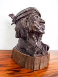 Bronze Indian Chief Sculpture ~  Hank Richter (1928- )