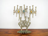 Vintage 1970s Brass Wainberg Hannuka Menorah