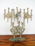 Vintage 1970s Brass Wainberg Hannuka Menorah