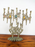 Vintage 1970s Brass Wainberg Hannuka Menorah