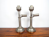 Victorian White Metal Hinged Candle Holders