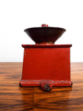 Antique 19th C Metal A Kenrick & Sons Coffee Grinder Red Herb Mill