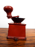 Antique 19th C Metal A Kenrick & Sons Coffee Grinder Red Herb Mill