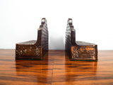 Arts and Crafts Copper Clad Bookends ~  Kronheim Oldenbusch