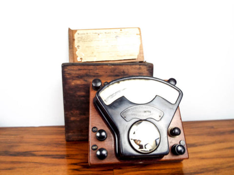 Antique Weston Direct Current Voltmeter with Wooden Case