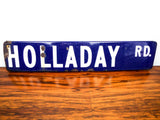 Vintage Metal & Enamel Road Sign ~ Holladay Rd, Los Angeles