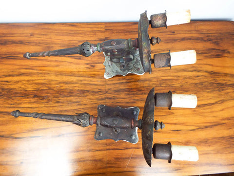 Antique 1920s Spanish Revival Light Wall Sconces