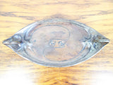 Antique Art Nouveau European Card Pin Tray Vintage Floral Design Trinket Dish