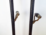 Antique 1800s American Civil War Military Officers Brass Crutches