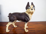 Vintage 1970s Cast Iron Boston Terrier Door Stop