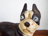 Vintage 1970s Cast Iron Boston Terrier Door Stop