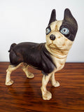 Vintage 1970s Cast Iron Boston Terrier Door Stop