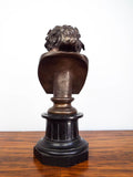 Antique 19th C French Bronze Bacchus Bust Sculpture ~ F Barbedienne