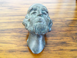 Antique Bronze Head Jewish Bearded Man Payots Sculpture Walking Cane Topper