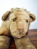 Vintage Mohair Lion w Mane Plush Stuffed Animal