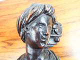 Antique Carved Wooden Harvest Female Sculpture