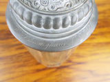 Antique German Cut Glass Pewter Lidded Stein