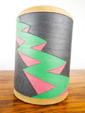 Vintage South Western Zigzag Ceramic Art Terry Rubin New Mexico 1970s Postmodern