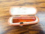 Antique 1910 Cheroot Holder Cased Amber Cigarette Mouthpiece German Gustav Breul