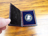 Antique Civil War Era US Grant Thermoplastic Presidential Token Leather Case