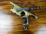 Antique American 19thC Brass Bar Corkscrew ~ The Acme