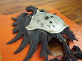 Antique 19th C Imperial German Hohenzollern Clock Wooden Eagle Black Forest