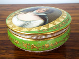 Antique Dresden Hand Painted Meissen Porcelain Portrait Box ~ Richard Klemm