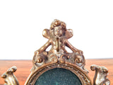 Antique Victorian Pocket Watch Swivel Stand Metal Watch Holder French Cherub