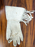 Antique Native American Star Beaded Fringe Hide Gauntlets