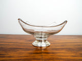 Vintage Art Glass Bowl with Sterling Silver Base